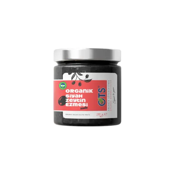 Organik Siyah Zeytin Ezmesi Sade 180 G