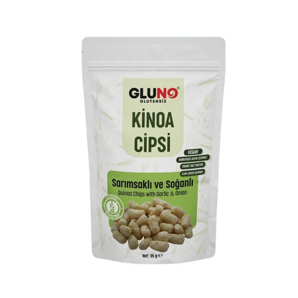 Gluno Glutensiz Kinoa Cipsi Sarımsaklı Soğanlı 35gr