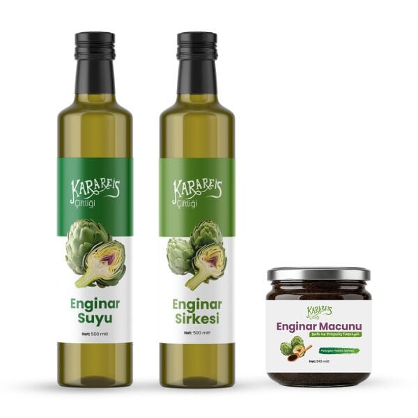 3\'lü Set Enginar Suyu, Sirkesi, Macunu