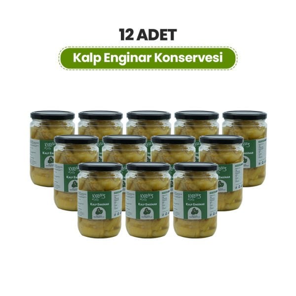 12 Adet Kalp Enginar Konservesi