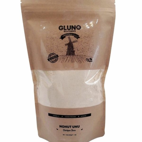 Gluno Glutensiz Çiğ Nohut Unu 500 gr